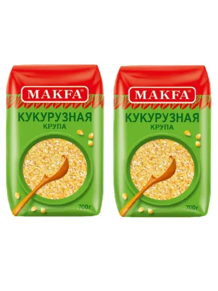Makfa Крупа кукурузная, 2 уп по 700 г