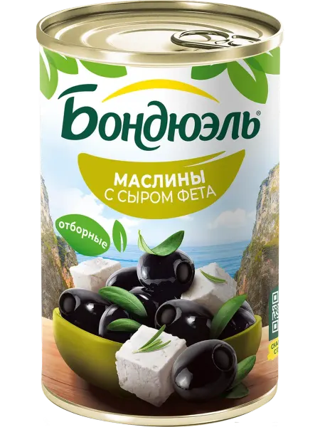 Бондюэль Маслины с сыром фета 300г, 9шт