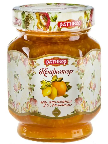 Ратибор Конфитюр из апельсина с лимоном 350г