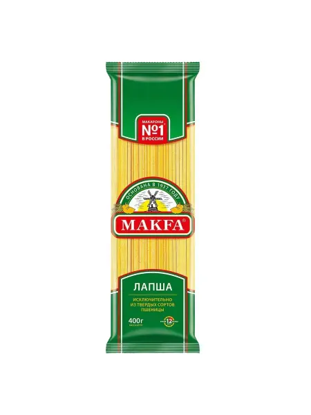 Makfa Макаронные изделия лапша длинная, 400 г