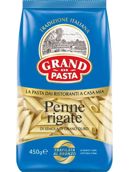 Макаронные изделия Grand Di Pasta Перо Penne Rigate, 450г