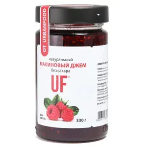 Джем малиновый без сахара Urbanfood, (Урбанфуд) натуральный 330г