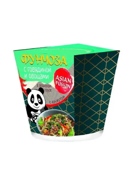 Asian Fusion Фунчоза с говядиной и овощами в соусе с кунжутом, 68г