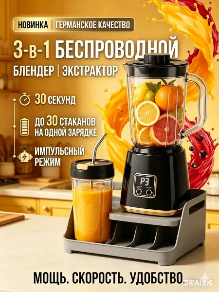 Xiaomi Deerma Блендер стационарный для смузи и коктейлей