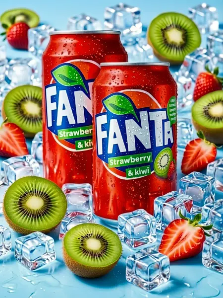 Fanta Напиток газированный Фанта клубника и киви, 2 шт. по 330 мл