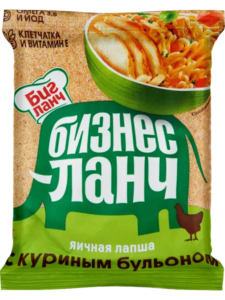 Лапша БИЗНЕС ЛАНЧ Яичная с куриным бульоном