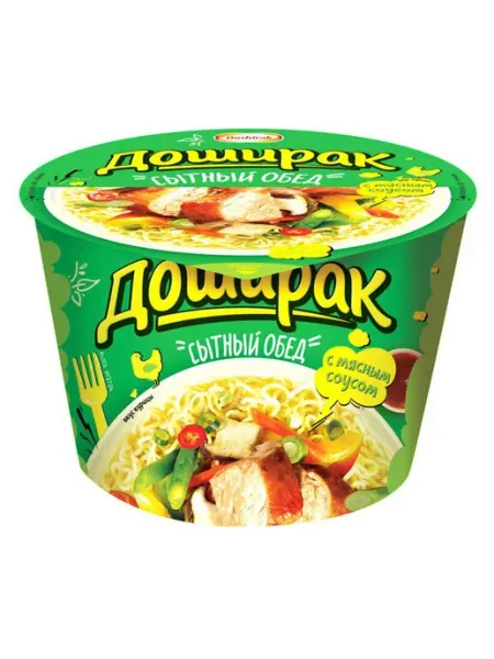 Нет бренда Лапша быстрого приготовления Доширак Сытный обед с куриным