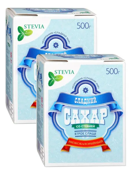 Сладкий мир Сладкий сахар белый со стевией