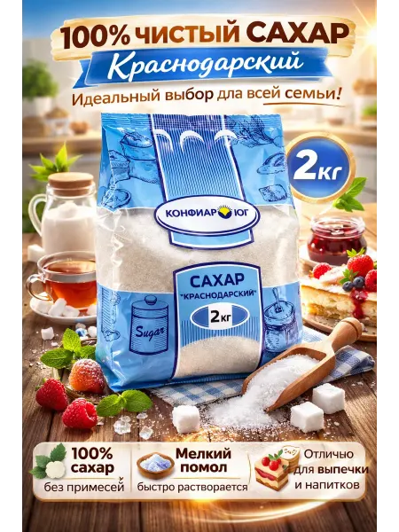 Сахар песок Сахар Краснодарский 2кг