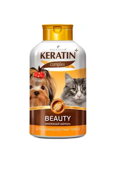 RolfClub Keratin+ Шампунь для длинношерстных кошек и собак Beauty, 400 мл