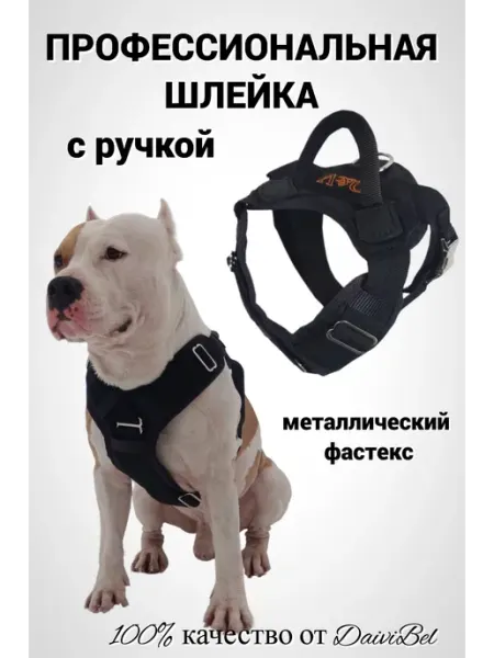 DaiviBel Профессиональная нейлоновая шлейка для собак с ручкой