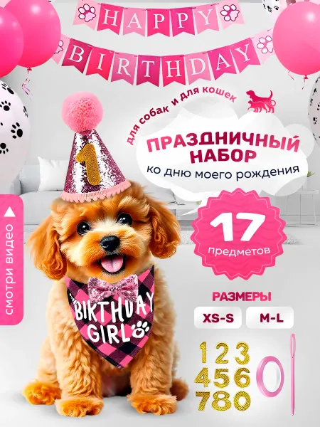 ICorgi Праздничная бандана, колпак и бабочка для собак и кошек