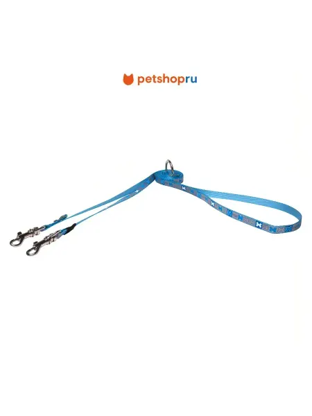 PetShop Светоотражающий поводок для щенков и котят Рогз, голубой, M
