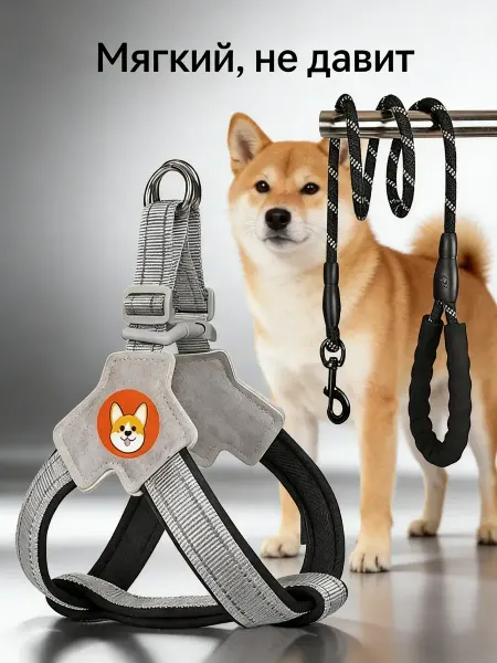 Woofy Прочная анатомическая шлейка для собак