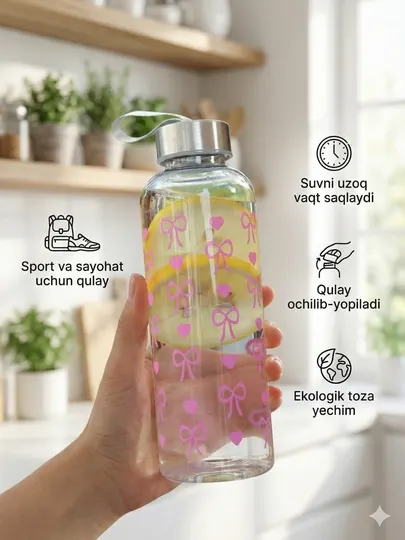 Спортивная школьная и офисная бутылка, 500 мл, AS пластик, герметичная, шейкер