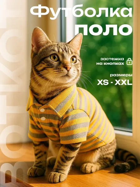 ВОТКОТ Одежда для кошек и собак футболка поло