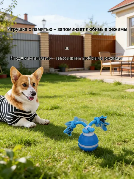 Интерактивный мячик игрушка для собак и кошек