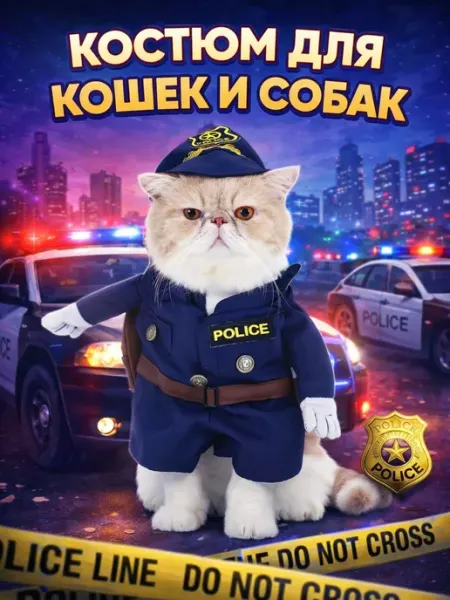 Костюм полицейского для кошек и собак