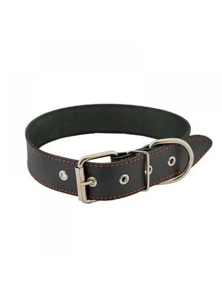 HomePet Ошейник для собак простроченный, кожаный, 28-38 см