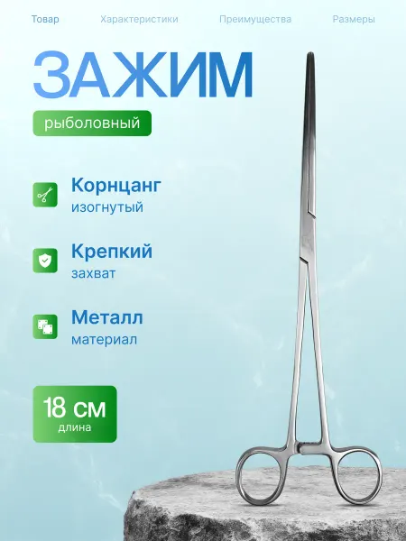 Pick&Nick Зажим рыболовный медицинский зевник экстрактор
