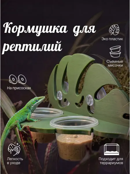 Кормушка поилка для бананоедов, гекконов и других рептилий