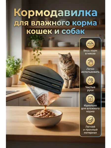 Пресс - выдавливатель жидкого корма для кошек и собак