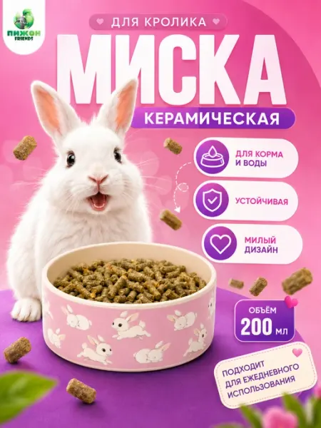 Пижон Миска керамическая для грызунов 100 мл