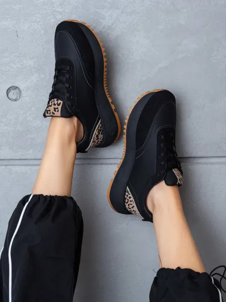 LAZETTA Кроссовки спортивные демисезонные леопардовые