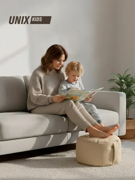 UNIX Kids Пуфик детский круглый Классик мягкий D 34 см, до 50 кг