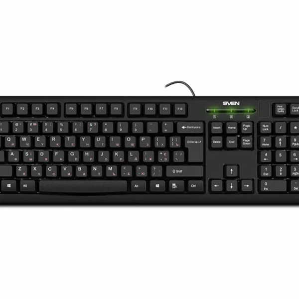 Клавиатура проводная Sven KB-S300, USB, 104 клавиши, чёрная (SV-015756)