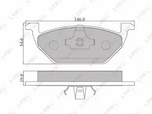 LYNXAUTO Колодки тормозные дисковые передние BD-8003 AUDI A3 96-99