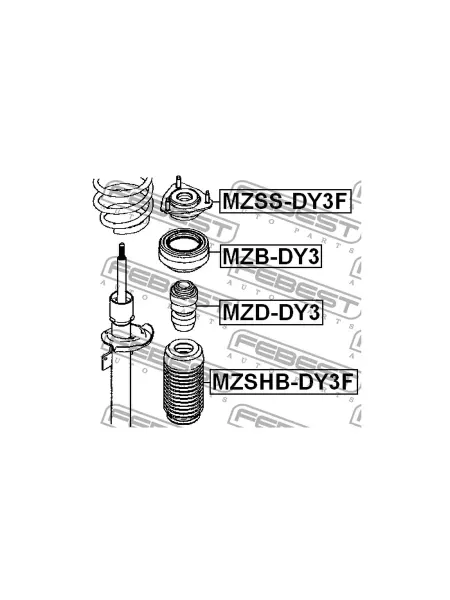 FEBEST Пыльник амортизатора MZSHB-DY3F MZSHB-DY3F