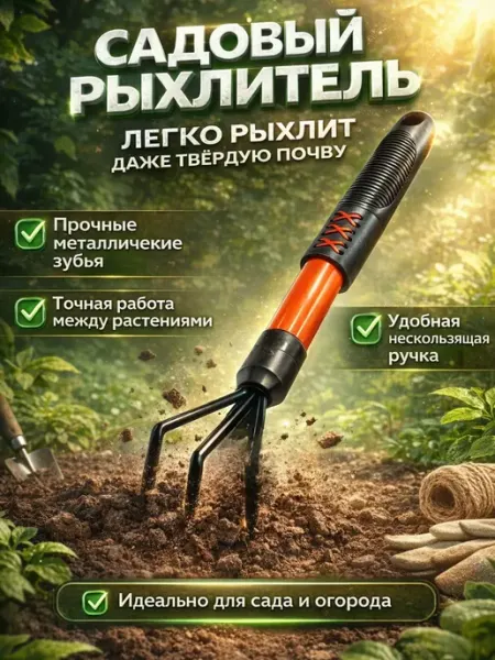 Ас3493 Грабли садовые рыхлитель садовый инструмент для почвы