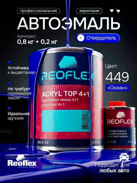 Reoflex Автомобильная краска LADA 449 Океан + отвердитель