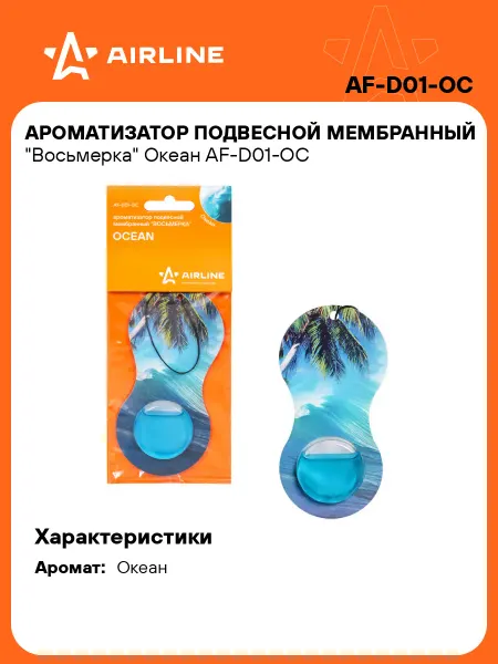 AIRLINE Ароматизатор 2 шт в машину Океан, автопарфюм