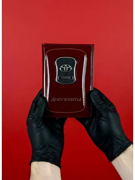 Обложка для автодокументов кожаная Toyota