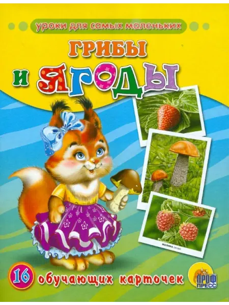 Проф-Пресс Обучающие карточки. Грибы и ягоды (16 карточек)