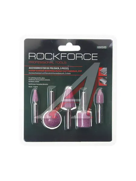 Rockforce Камень абразивный набор 5 предметов (хвостовик 6мм) в блист