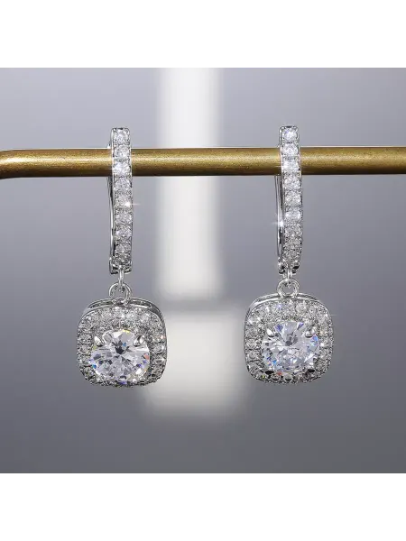 Be self true jewel Серьги бижутерия с камнем фианитом и цирконом под серебро