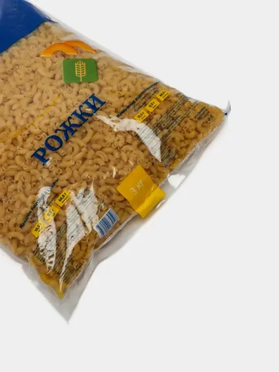 Макаронные изделия Ramazan, коротко резанные в виде рожков, 3 кг