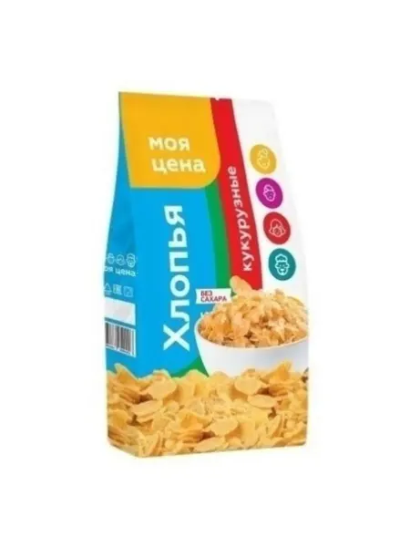 Кукурузные хлопья Моя Цена без сахара 350 г