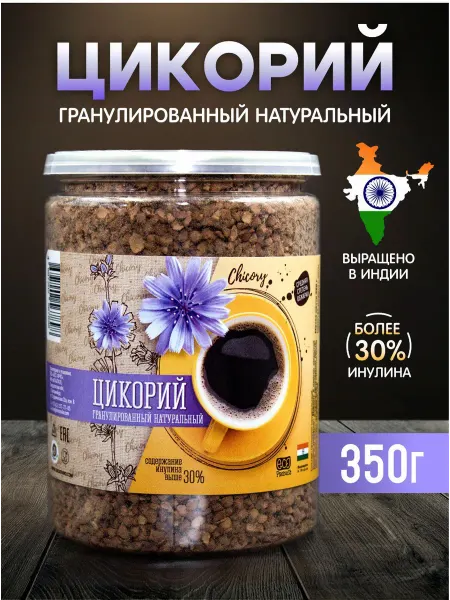 Орехов и Ко Цикорий 350г растворимый гранулированный без кофеина