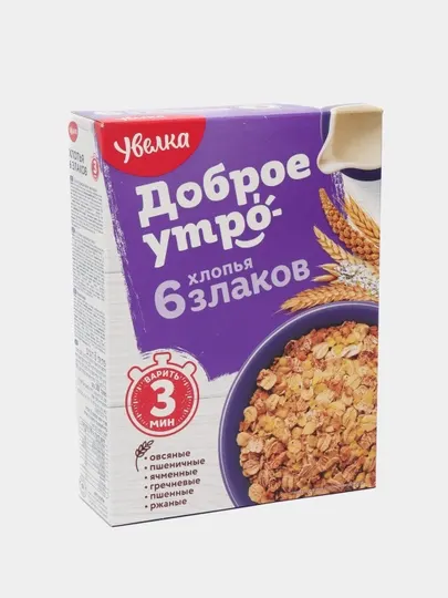Хлопья Увелка 6 злаков, 350 г