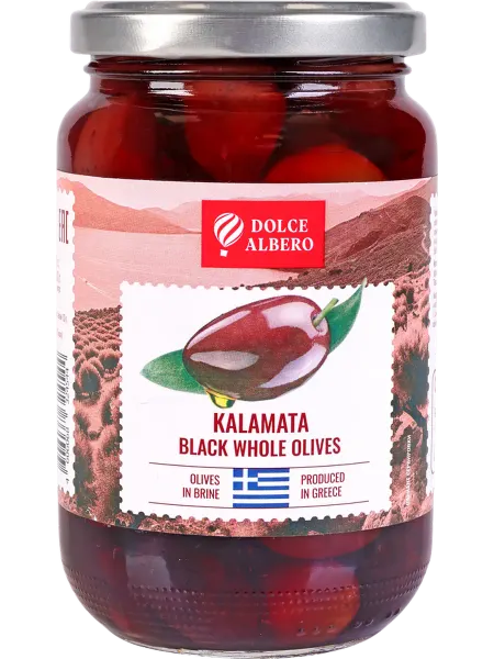 Маслины с косточкой DOLCE ALBERO сорт Каламата 350г