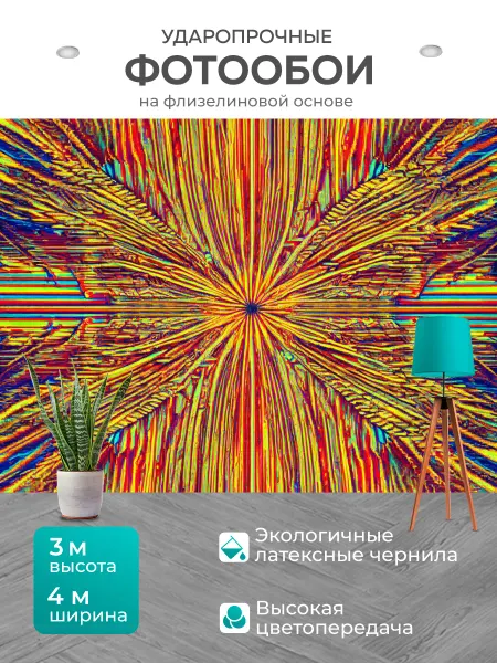 LotsPrints Фотообои "Абстракция в стиле раскраска, с акцентом." 4x3м