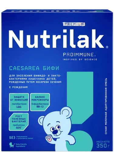 Молочная смесь Nutrilak Caesarea Бифи, с рождения, для нормализации микрофлоры кишечника, 350 г