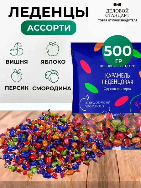 Деловой стандарт Карамель, леденцы ассорти 500 гр