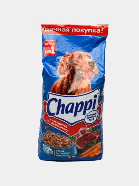 Корм для собак Chappi Сытный мясной обед, с говядиной по-домашнему, 15 кг