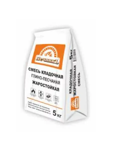 Печник Смесь кладочная глино-песчаная для печей и каминов 5кг