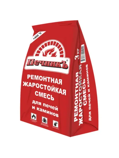 Мир обилия Ремонтная жаростойкая смесь для печей и каминов 3 кг